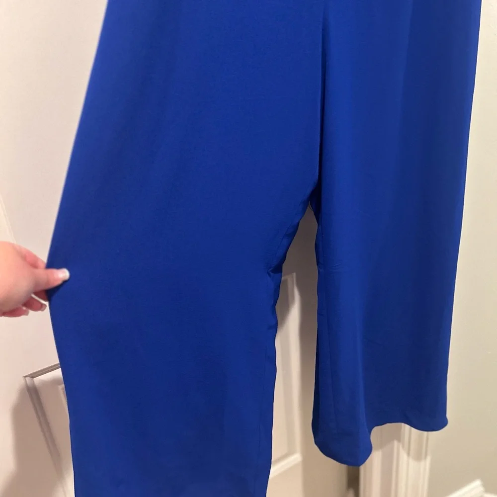 Royal Blue Ruffle Jumpsuit - Picture 2 of 6